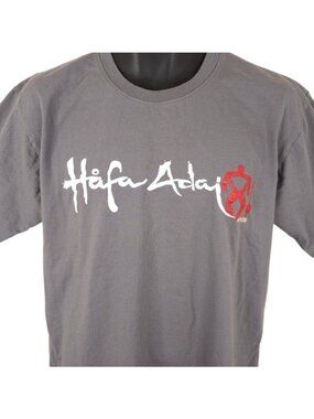 Hafa Adai T Shirt Mens Size Large Gray Guam Ocean Warriors Travel Destination